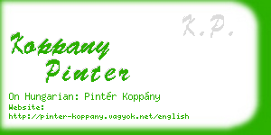 koppany pinter business card