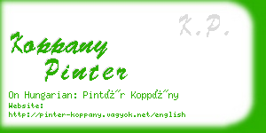 koppany pinter business card